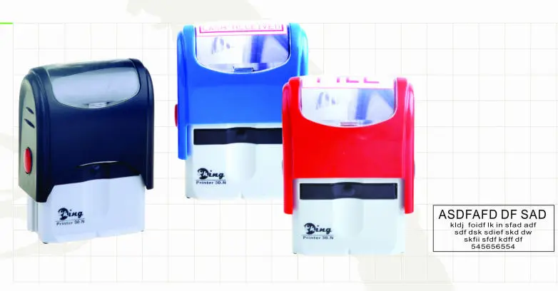 China factory sale size 47x18mm office inking stamp self inking rubber stamp maker
