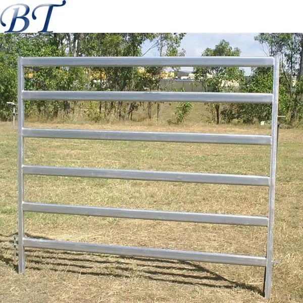 
Australia standard 6 Rail Steel Oval Rail Cattle Yard Fence Panels 