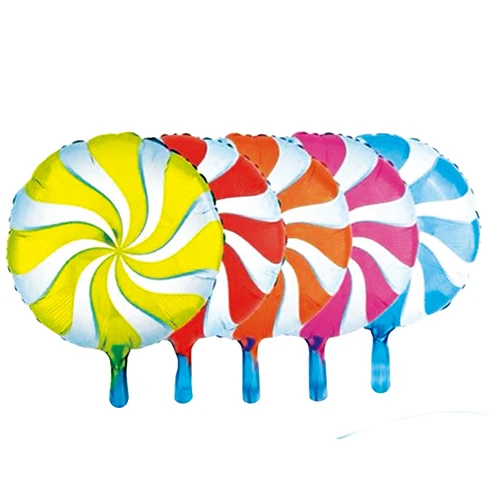 Manufacture 18 inch colorful round shape with rod inflatable foil balloon