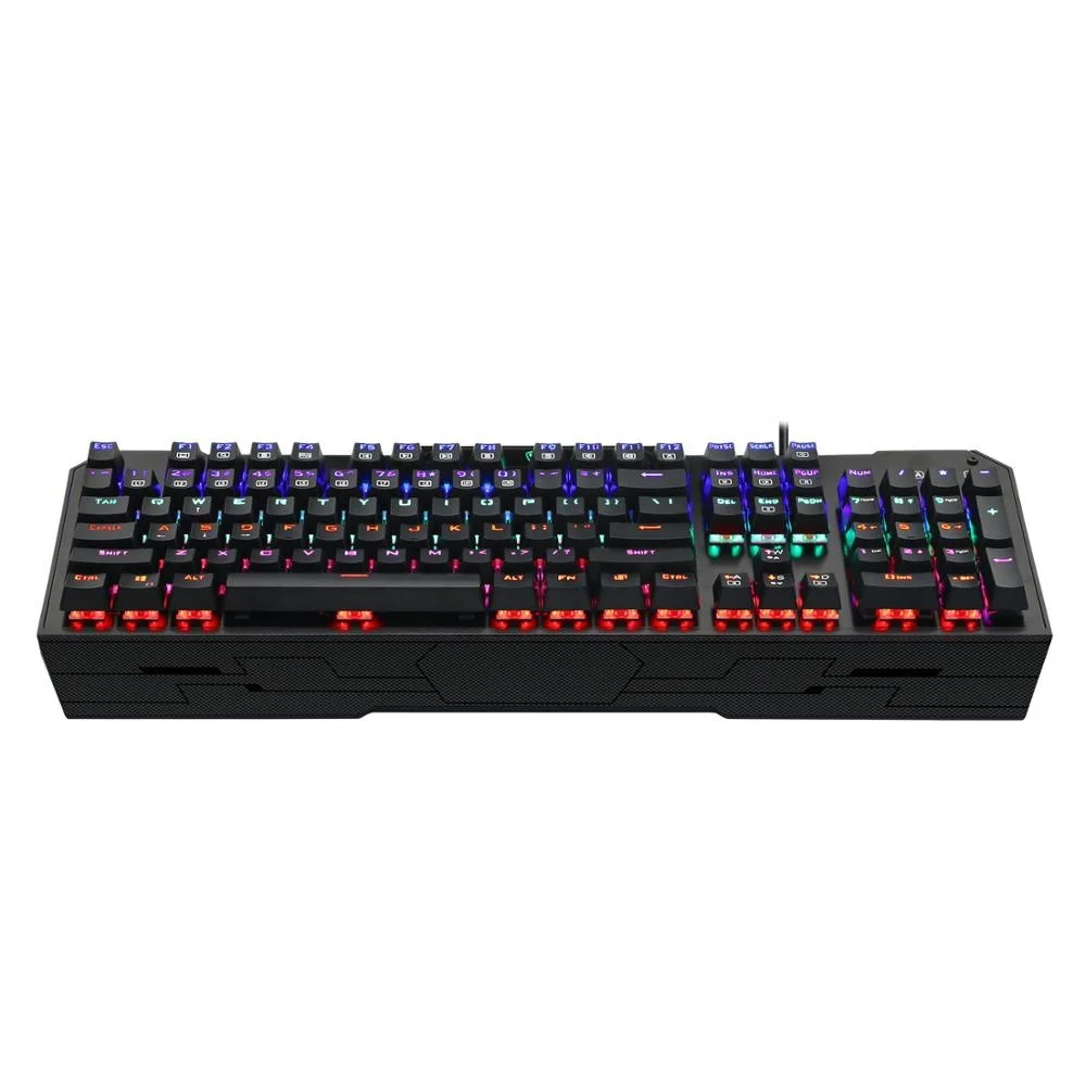 T-Dagger RGB LED Backlit Chroma 104 keys Wired Mechanical Gaming Keyboard With Wrist Rest