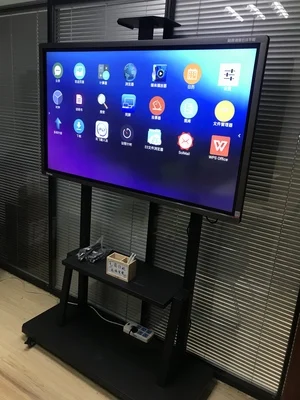 Flat panel 55 inch UHD LED LCD smart interactive whiteboard for smart classroom kids with anti-glare function