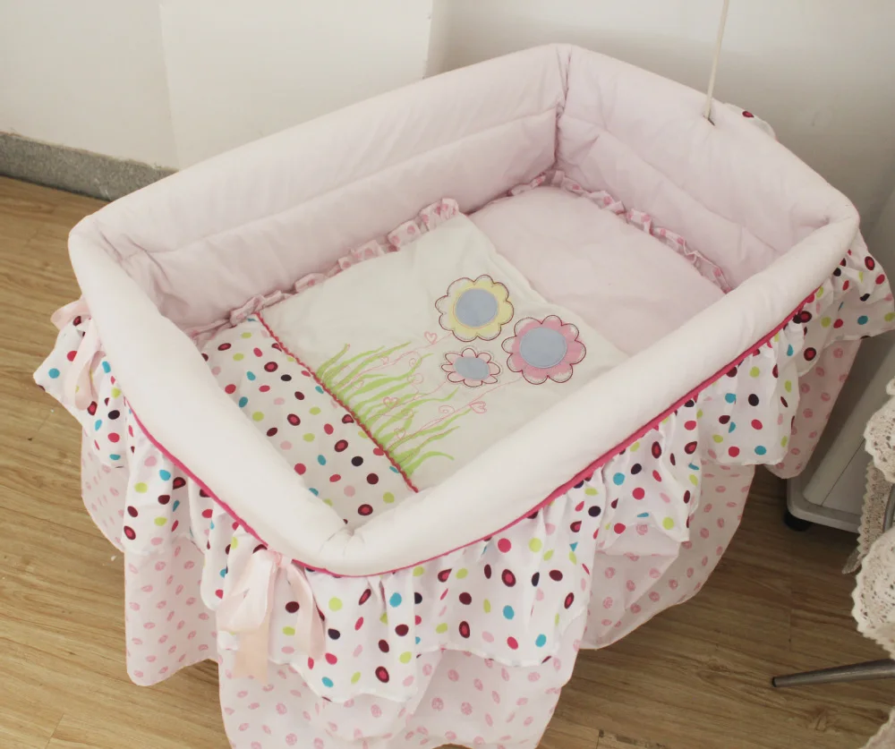 Sleeping Handmade Decorative Sky Blue Bear Baby Moses Basket