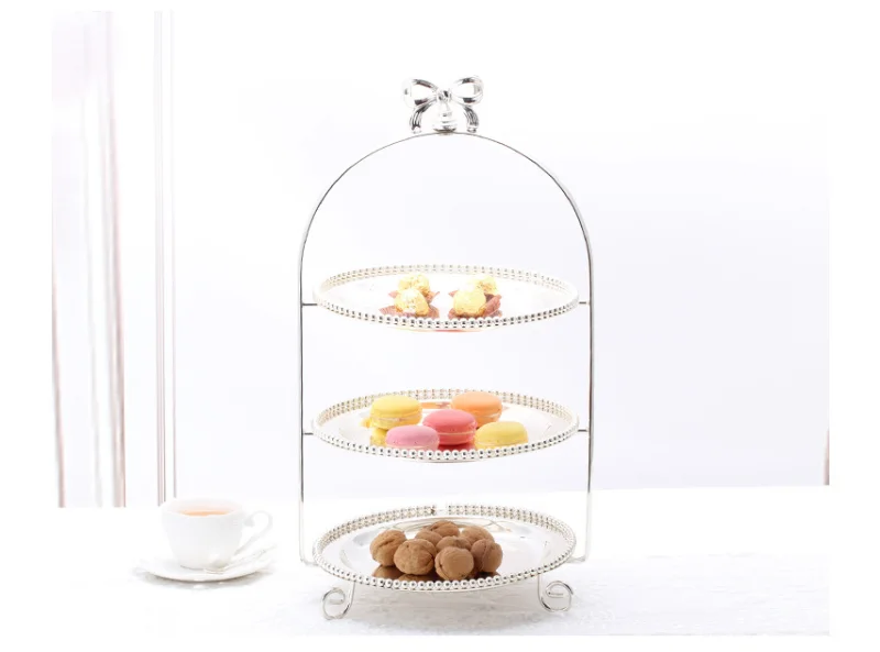 Miniature Wholesale Cheap Wedding Decorations 3 Tiers Small Mini Cupcake Holder Gold Cardboard Aftermoon Tea Cake Stand