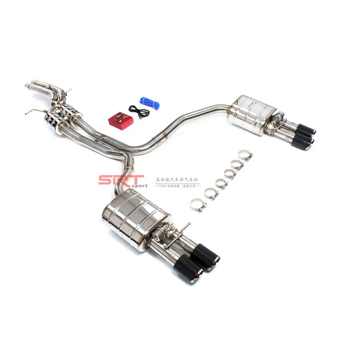 Выхлопные глушители для Audi A7 srt, выхлопная задняя часть с четырьмя двойными наконечниками