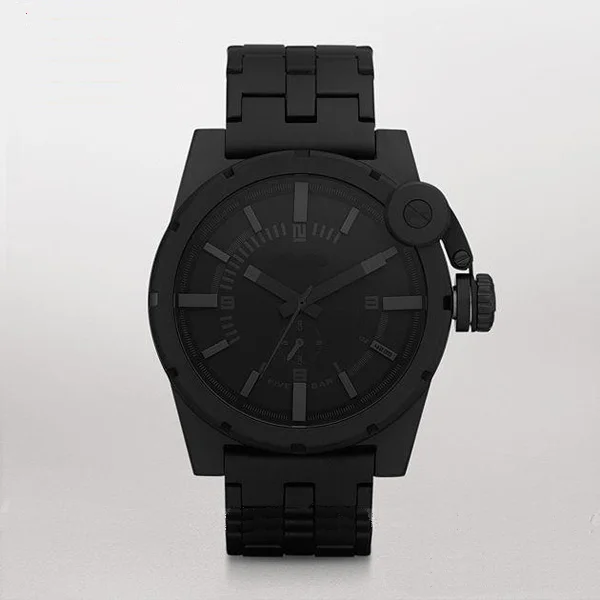 Alibaba поставщиком все черные нержавеющей стали часы мужчин прохладный часы