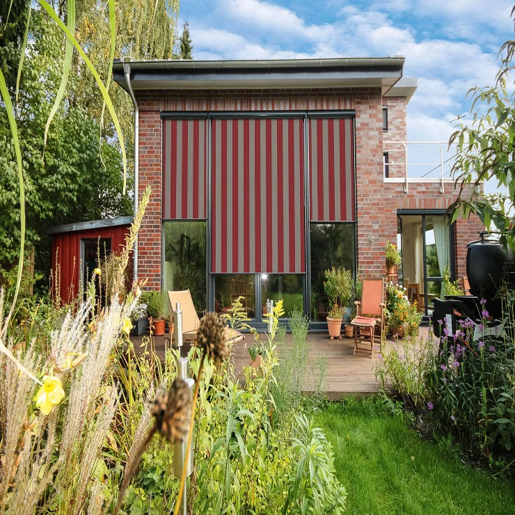 External Automatic Zip Track acoustic blinds screen