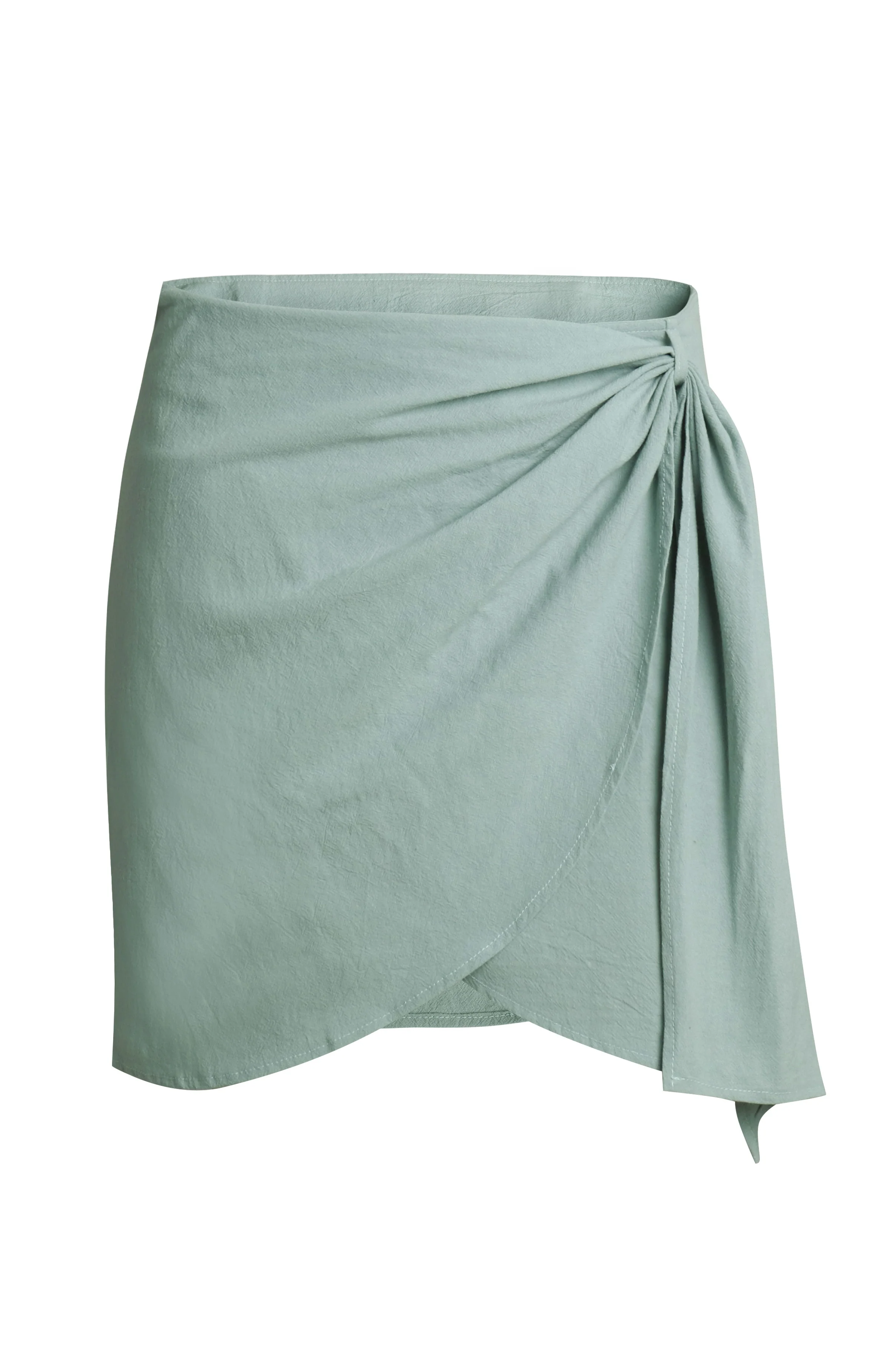 2019 Summer New Style Sexy Asymmetrical A Line Cotton Sweet Women Skirt Solid Color Beach Short Skirt