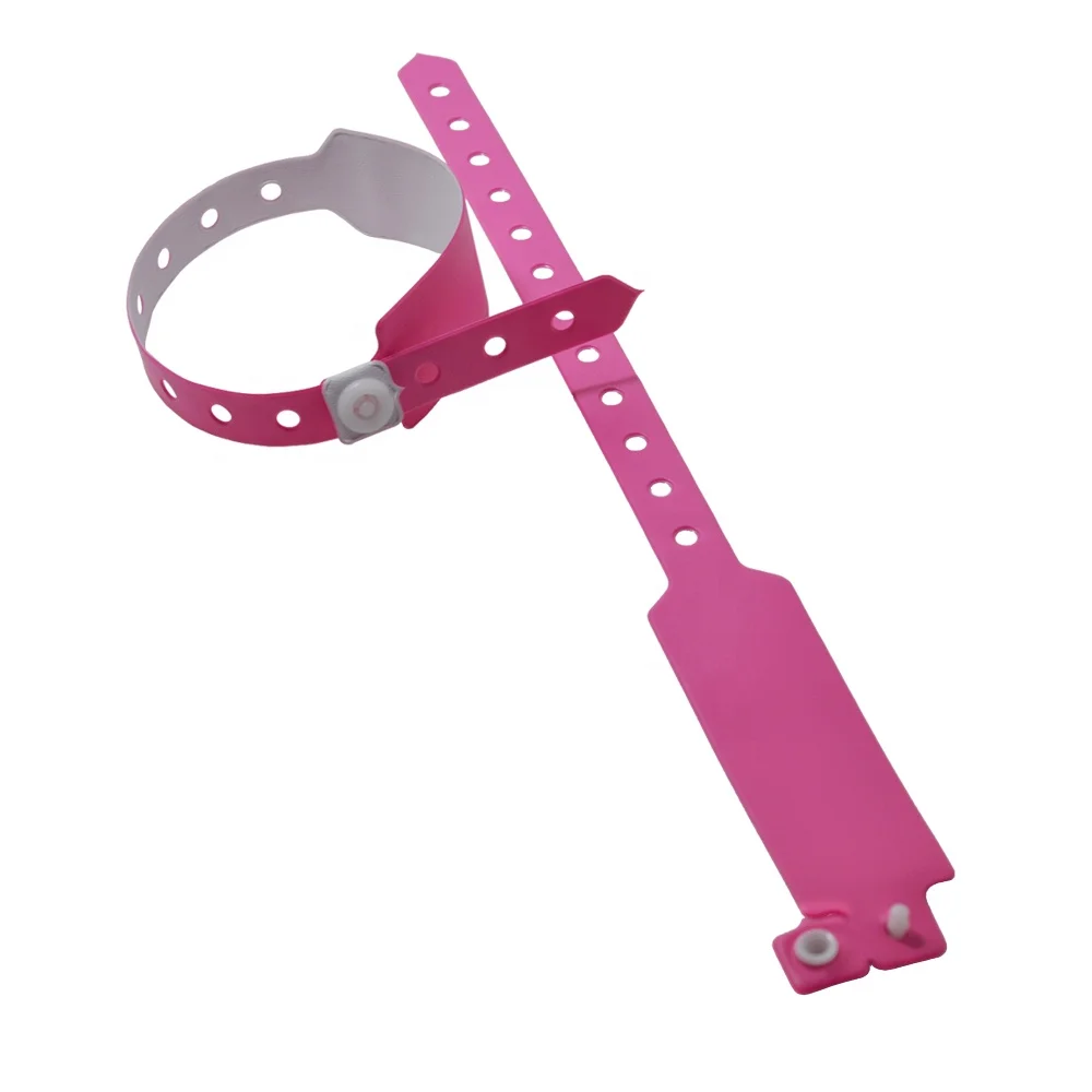 New series adjustable 25mm width plastic lock vinyl snap wristbands for carnival