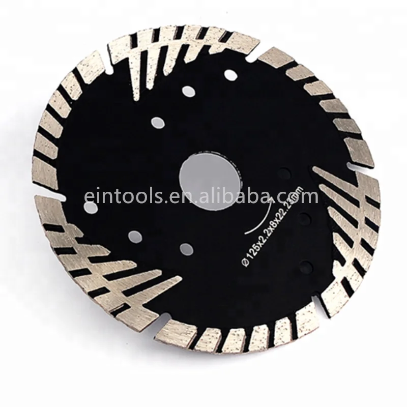 Diamond Cutting Disc Saw Blade Stone Granite Marble Brick Tile Concrete With Slant Protection Teeth
