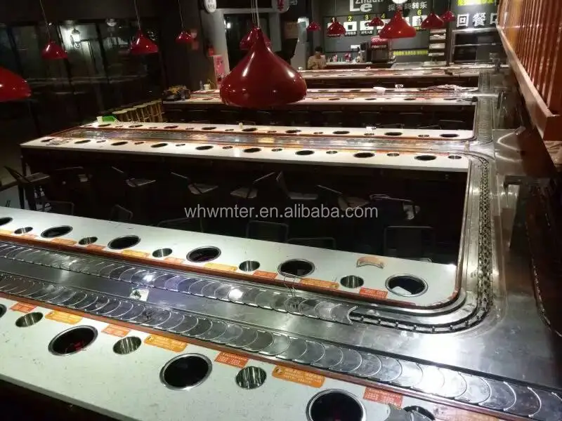 Конвейер для суши для кафетерия, конвейерная машина для горячего горшка