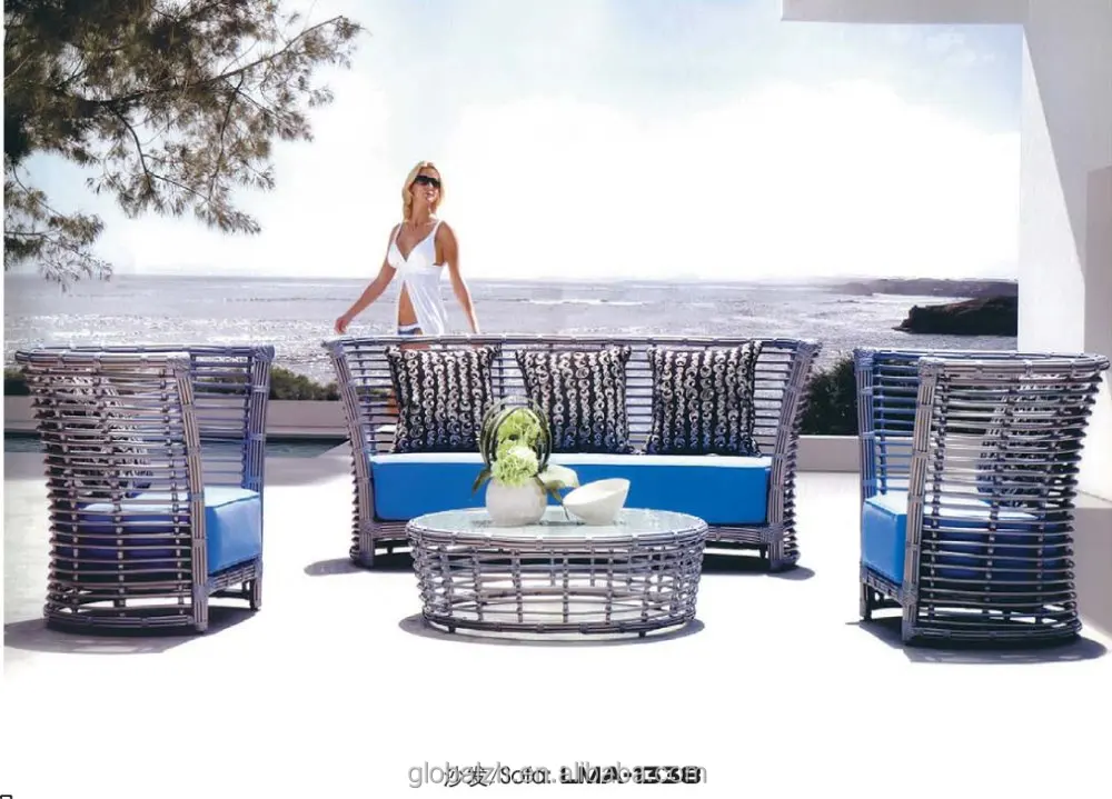All Weather Luxury Round Wicker Rattan Hd Designs Garden Outdoor Furniture