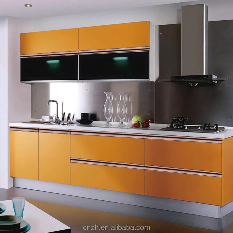 Georgia wholesale mini apartment kitchen cabinet high glossy kitchen pantry cupboard with modern design