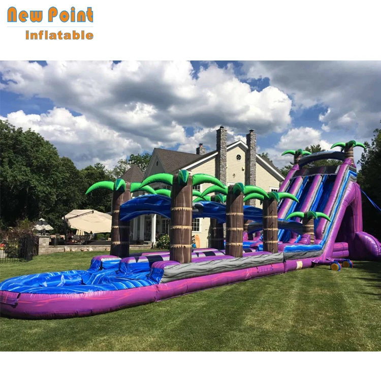 
Purple Cheap Prices Adult Size Inflatable Water Slide For Outdoor 