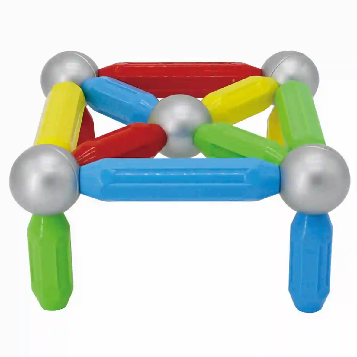 42PCS Colorful Magnetic wand Toy Funny Magnet Educational sticks and balls connect Toy  magnetic rod from China factory