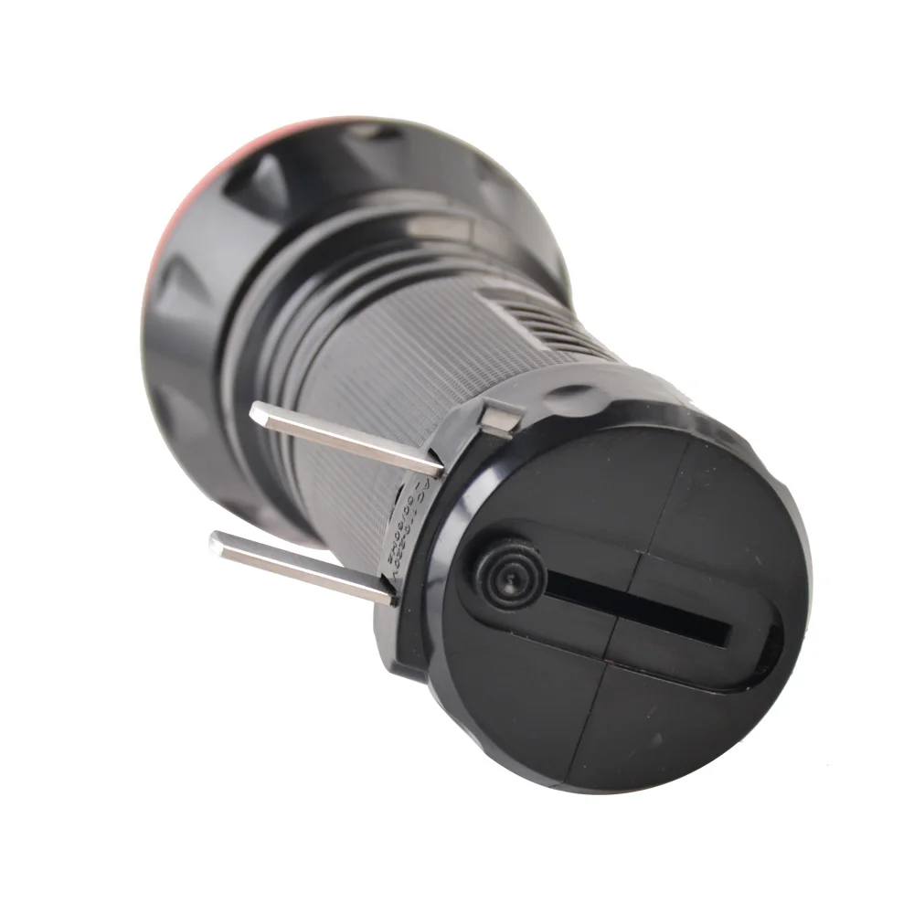 FINECOW Portable ABS led torch light built-in charging plug rechargeable 1W flashlight outdoor home emergency LED flashlight