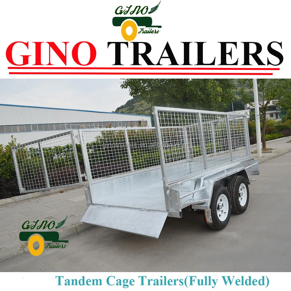 
heavy duty tandem bogie steel cage trailer GN-BT85W 