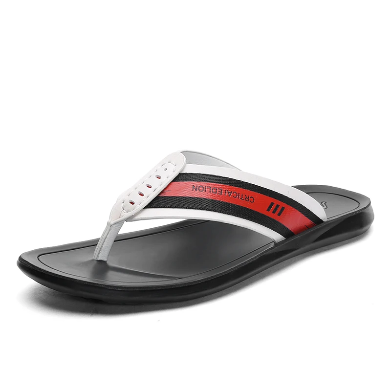 Мужские тапочки, с противоскользящим эффектом; Уличная резины флип-флоп