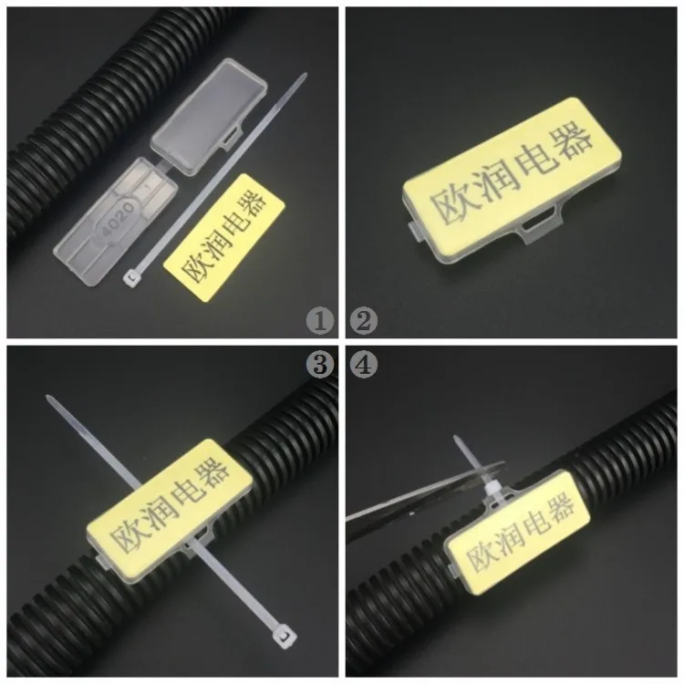 OUORO 3020 Waterproof Wire Marker Plastic Box cable tie marker