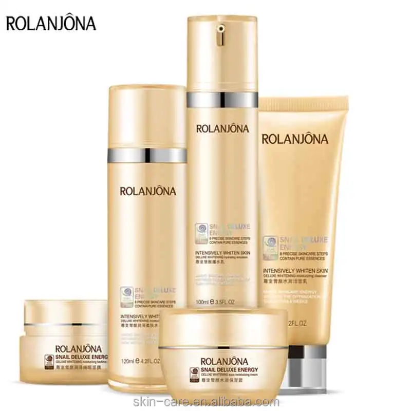 Rolanjona частная марка уход за кожей антивозрастной набор улитки слизи с дворцовым ночным кремом 5 в
