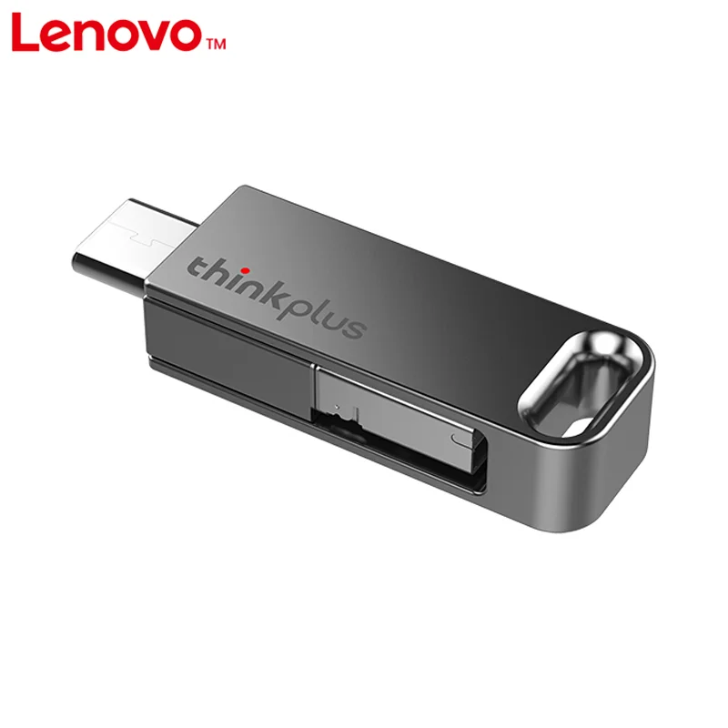 Lenovo /thinkplus MU100 3-head usb flash drive support computer USB3.0 type-c Micro mobile phone OTG car large  capacity  Flash