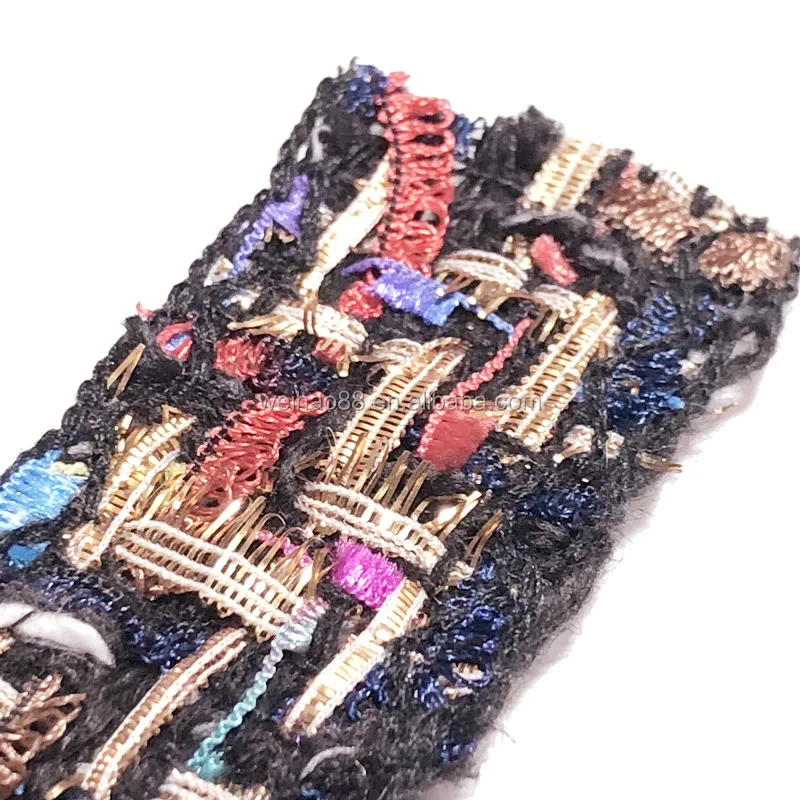 
Ethnic lace tape/ color lace trims for garments /metalic yarns colorful lace band 