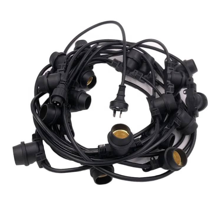 AU type Commercial Grade led string light IP65 E27 socket Customized