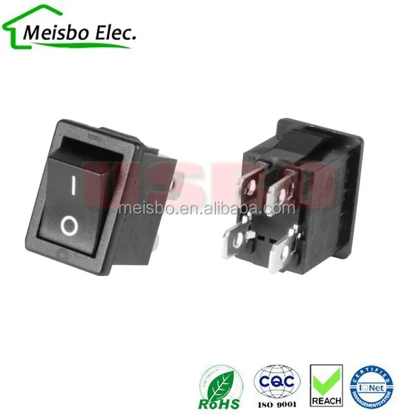 Новый IEC 61058-1 6A 250V / 9A 125V AC 4pin клавишный переключатель