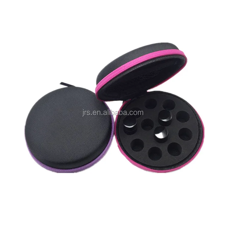 Round 1ml 2ml essential oil 12slots hard case storage 12bottles 1-2ml essential oil case
