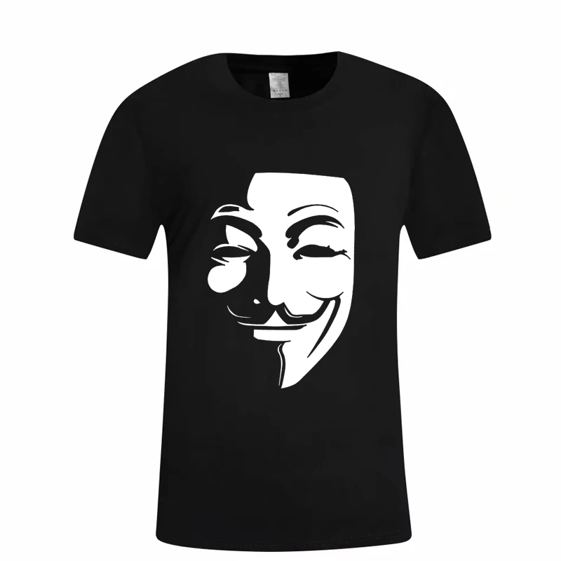 2022 China Wholesale Custom made summer fashion import V for  Vendetta Movie men  Printed  t shirts Short sleeve