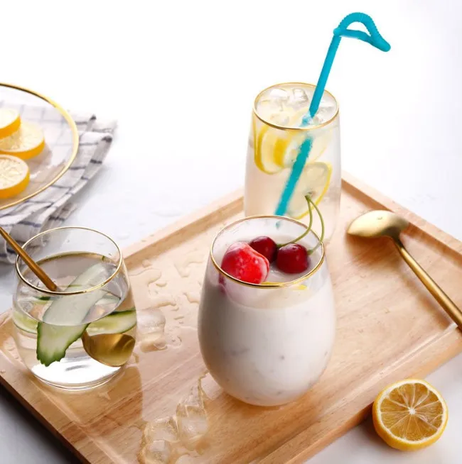 Бесступенчатая золотая линия чашка для чая с золотой оправой стакан питья