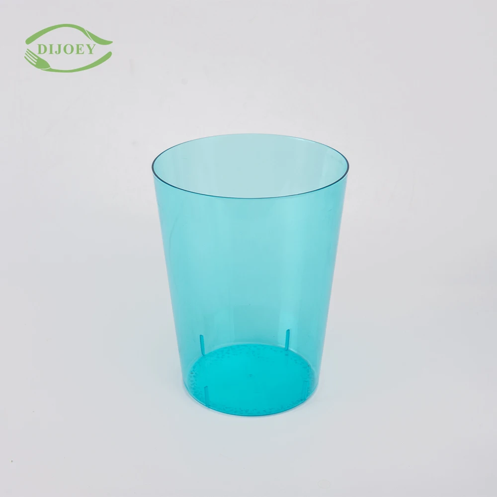 Custom disposable small square shape clear wine beer champagne ice bucket