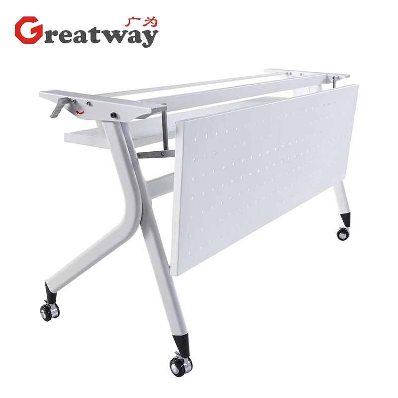 Custom White Modern Iron Executive Furniture Office Desk Home Office Commercial Furniture Metal Foldable School Hotel  Office
