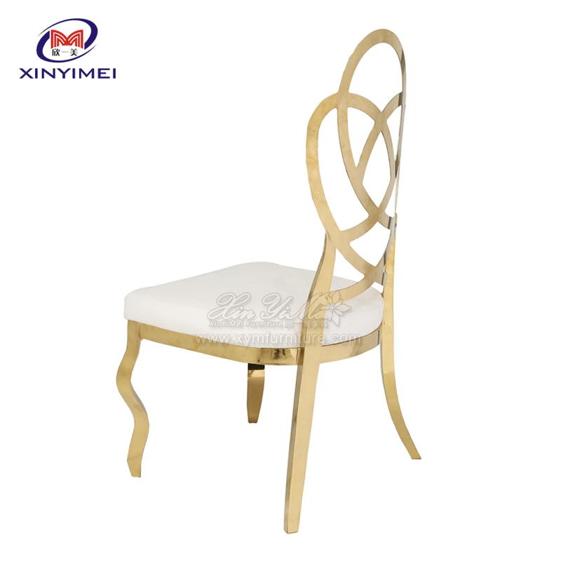 Factory selling luxury flower shape wedding chair with stainless steel