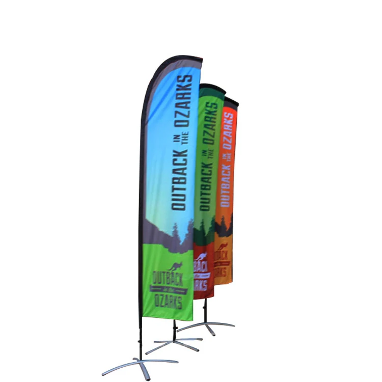 Outdoor advertising table flag pole wooden sign holder
