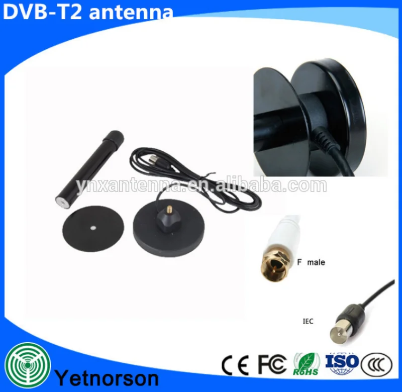 Лучшая Цена Автомобильный Цифровой DVB T T2 Приемник Спутникового ТЕЛЕВИДЕНИЯ Антенна с Усилителем Сигнала