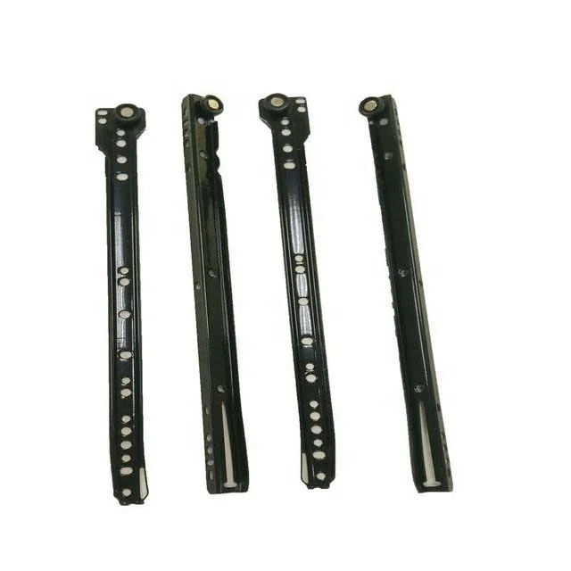 Drawer Slides Telescopic Fgv Narrow Thin  Nylon Wheel Metal Box Drawer Slide Ball Bearing Slide Rail