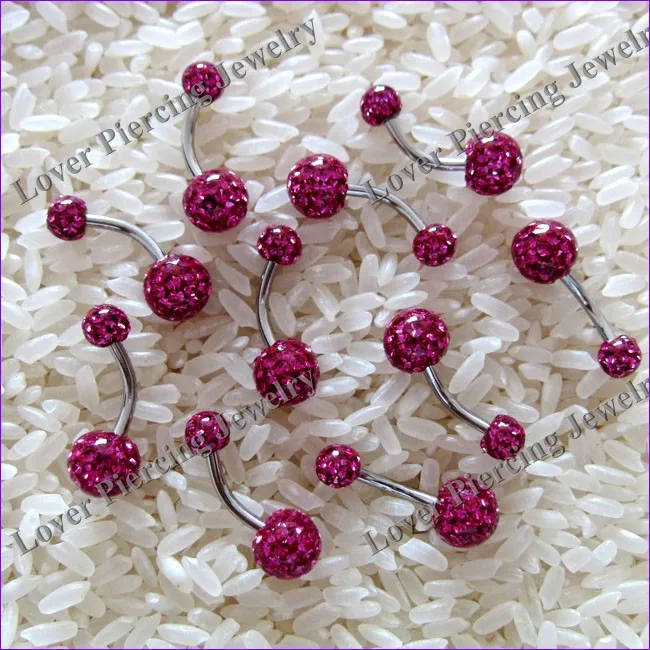 [FC-520] Double Epoxy Covering Ball Belly Navel Piercing Navel Piercing Jewelry