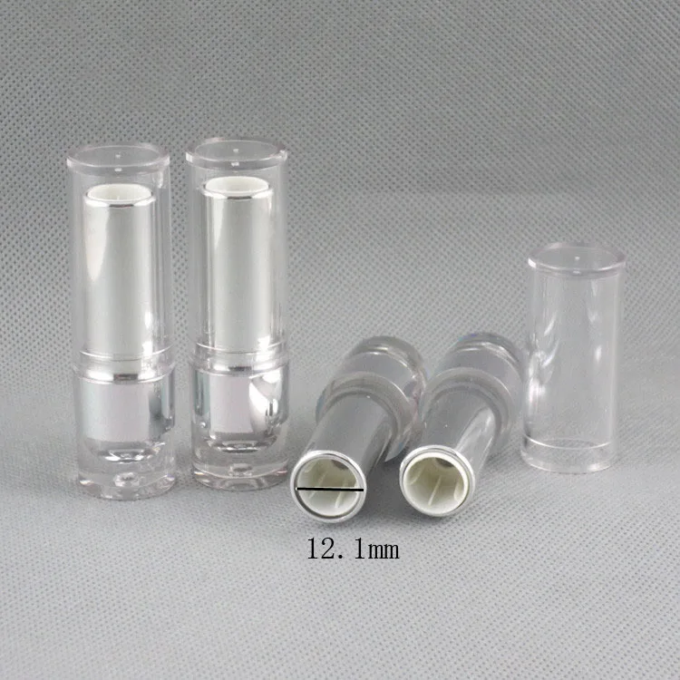 Wholesale 5G 12.1mm Clear White Empty lipstick Lip Balm Container Tube