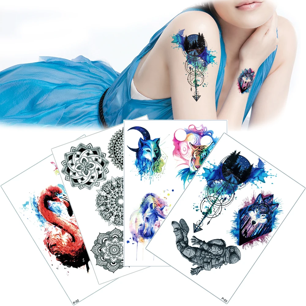 New 15x21cm Temporary Tattoo Stickers in Stock P01 - P38