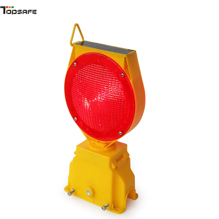 Rechargeable led strobe powered solar driveway lights orange flashing light