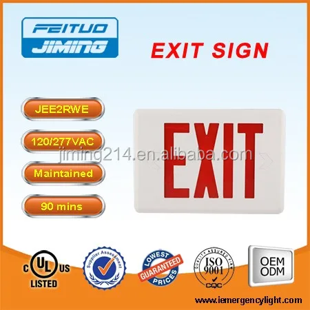 Сделано JIMING UL & cUL перечисленная аварийная лампа, светодиодный знак выхода со стрелкой, освещение