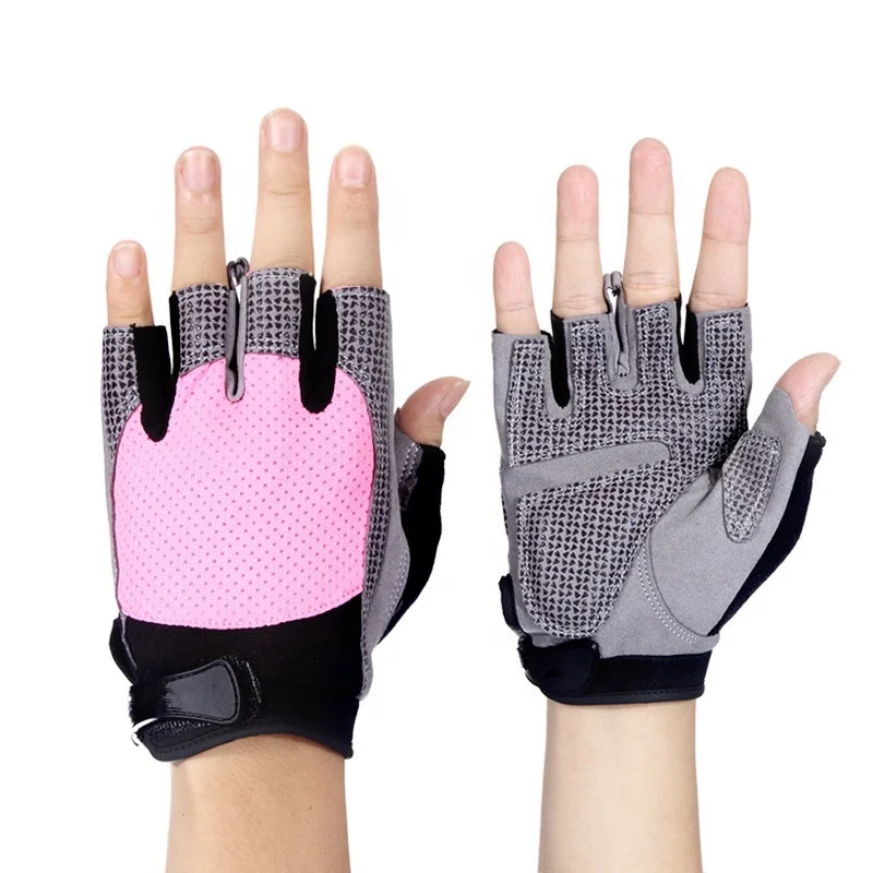 Half finger weight lifting training adjustable durable gym training glove with customized logo