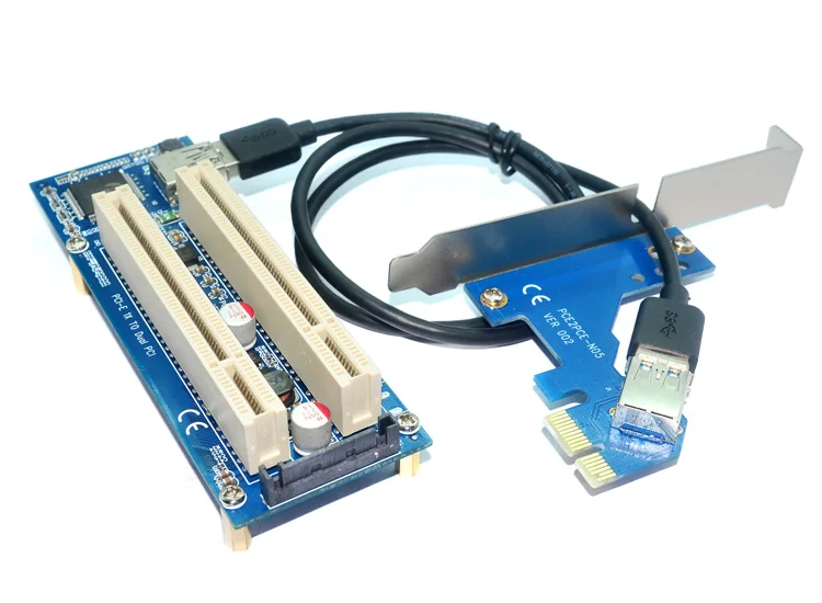 
PCIE to daul 2port PCI riser converter adapter card 