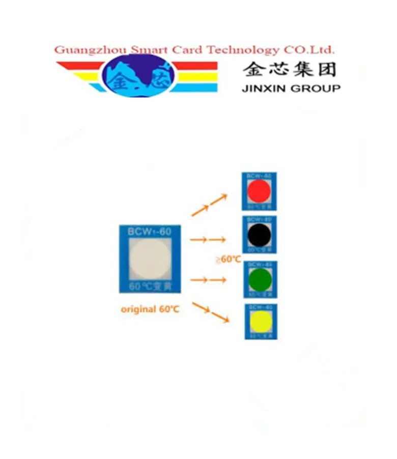 Any degree colorful temperature indicate sticker 360