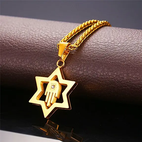Wholesale Israel Star Of David Jewish Hamsa Hand Amulet Pendant