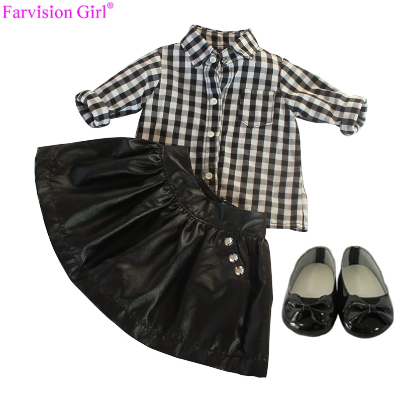 fashion stylish doll dress for girl doll 18 inch doll clothes and accessories