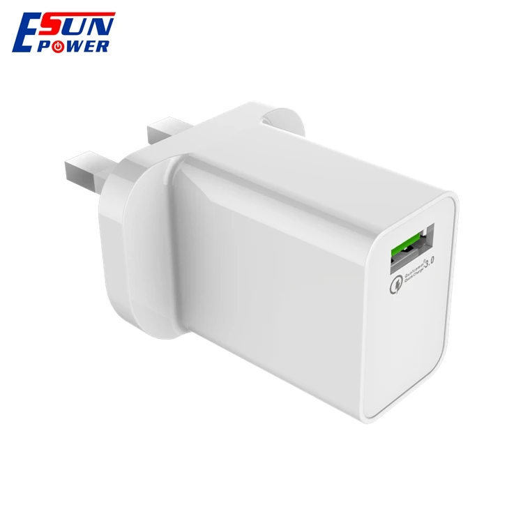 Single USB Ports QC3.0 18W  Fast Charger QC3.0 USB Wall Adapter For Phone Quick Charger