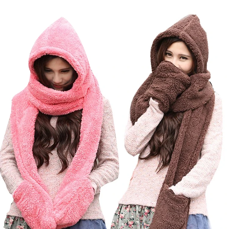 Оптовая продажа новый дизайн Женский индивидуальный зимний шарф шапка