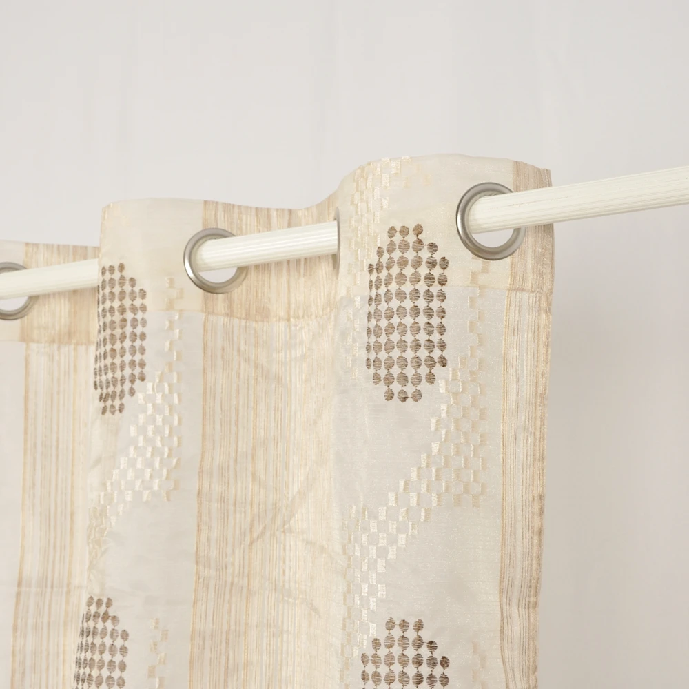 Newest Design 10 Years Experience Embroidered Gold Indian Window Curtains