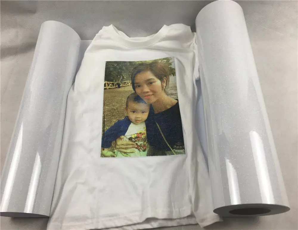 
Hot Sale High Quality Heat Transfer White Glitter Vinyl Film10 x 12 inches Sheets 